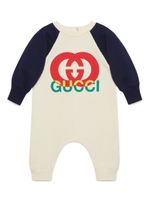 Gucci Kids combinaison à logo Incrocio GG - Blanc