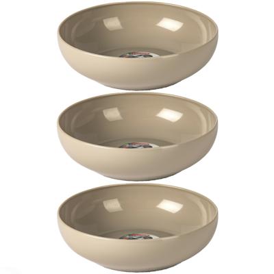 Plasticforte Kommetjes/schaaltjes - 6x - dessert/ontbijt - kunststof - D20 x 6 cm - taupe