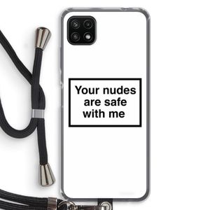 Safe with me: Samsung Galaxy A22 5G Transparant Hoesje met koord