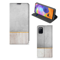 Samsung Galaxy A31 Book Wallet Case Wood Concrete - thumbnail