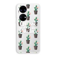 Cactus quote: Huawei P50 Transparant Hoesje