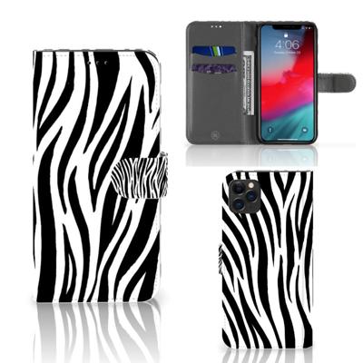 Apple iPhone 11 Pro Max | Telefoonhoesje | Met pasjeshouder | Zebra