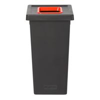 Plafor Fit Prullenbak – 75L – recycling - Zwart/Rood