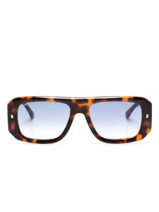 DSQUARED2 EYEWEAR lunettes de soleil à effet écailles de tortue - Marron