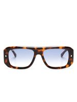 DSQUARED2 EYEWEAR lunettes de soleil à effet écailles de tortue - Marron - thumbnail