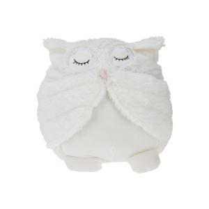 Deurstopper - uil - wit - 18 x 16 x 18 cm - polyester - dieren thema deurstoppers