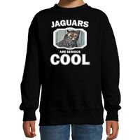 Dieren gevlekte jaguar sweater zwart kinderen - jaguars are cool trui jongens en meisjes - thumbnail