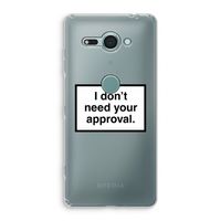 Don't need approval: Sony Xperia XZ2 Compact Transparant Hoesje