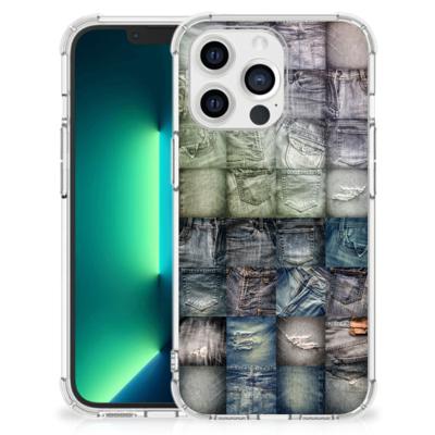 Anti Shock Bumper Case iPhone 13 Pro Max Spijkerbroeken Anti Shock Bumper Case iPhone 13 Pro Max Spijkerbroeken
