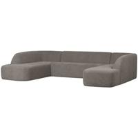 BePureHome U-Vorm Bank Sloping - Polyester - Grijs Melange - thumbnail