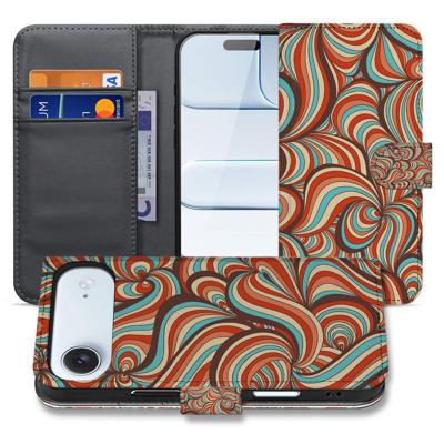 Retro Hoesje Met Pasjes En Magnetische Sluiting Voor Apple iPhone Air | Book Case