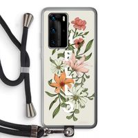 Hello bloemen: Huawei P40 Pro Transparant Hoesje met koord