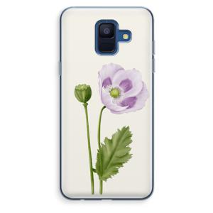 Purple poppy: Samsung Galaxy A6 (2018) Transparant Hoesje