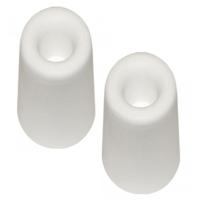 Deurbuffer / deurstopper - 2x - wit - rubber - 75 x 40 mm - deurstop