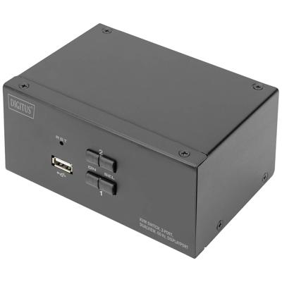 Digitus DS-12862 KVM-switch 2 poorten DisplayPort 3840 x 2160 Pixel