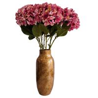 Kunstbloemen boeket Hortensias - 5 stelen - fuchsia roze - 109 cm - Kunst zijdebloemen