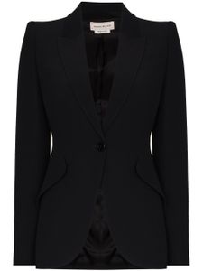 Alexander McQueen blazer à simple boutonnage - Noir