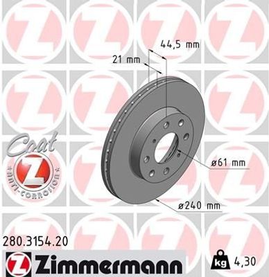 Remschijf Coat Z 280315420