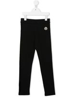 Moncler Enfant pantalon à patch logo - Noir Moncler Enfant pantalon à patch logo - Noir
