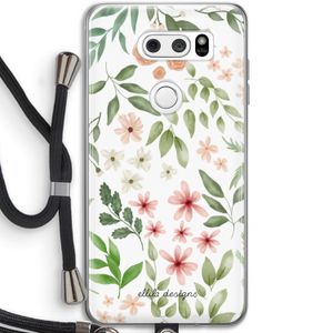 Botanical sweet flower heaven: LG V30 Transparant Hoesje met koord
