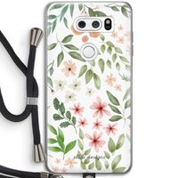 Botanical sweet flower heaven: LG V30 Transparant Hoesje met koord