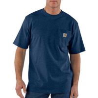 Carhartt K87 Pocket Short Sleeve Dark Cobalt Blue Heather T-Shirt Heren - thumbnail