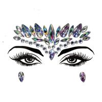 3 PC'S voorhoofd groene Masquerade make-up acryl gezicht sticker stijl: YT-01-3