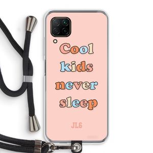 Cool Kids Never Sleep: Huawei P40 Lite Transparant Hoesje met koord