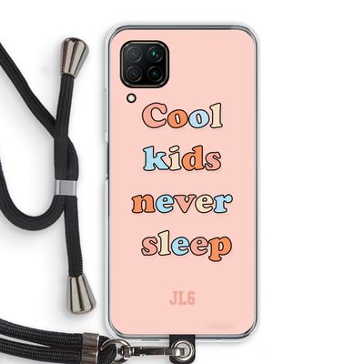 Cool Kids Never Sleep: Huawei P40 Lite Transparant Hoesje met koord