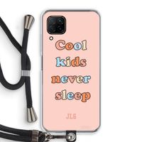Cool Kids Never Sleep: Huawei P40 Lite Transparant Hoesje met koord