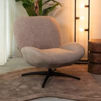 LABEL51 Draaifauteuil 'Clayton' Canyon stof, kleur Taupe