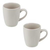 Cosy & Trendy koffiemok / drinkbeker Amalia - 6x - creme wit - 360 ml