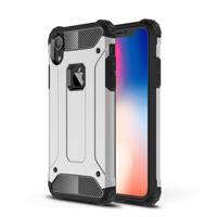 TPU + PC Armor combinatie terug Cover Case voor iPhone XR (zilver) TPU + PC Armor combinatie terug Cover Case voor iPhone XR (zilver)