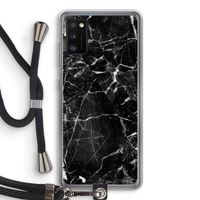 Zwart Marmer 2: Samsung Galaxy A41 Transparant Hoesje met koord