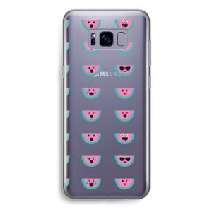 Smiley watermeloenprint: Samsung Galaxy S8 Plus Transparant Hoesje
