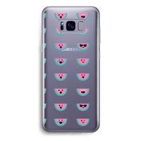 Smiley watermeloenprint: Samsung Galaxy S8 Plus Transparant Hoesje