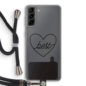 Best heart black: Samsung Galaxy S21 Plus Transparant Hoesje met koord