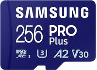 Samsung PRO Plus 256GB (2023) microSDXC + SD Adapter Micro SD-kaart Blauw Samsung PRO Plus 256GB (2023) microSDXC + SD Adapter Micro SD-kaart Blauw