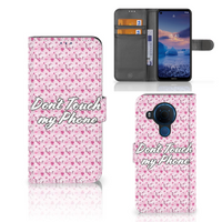 Nokia 5.4 Portemonnee Hoesje Flowers Pink DTMP