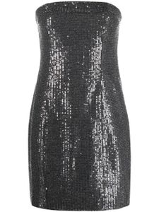 ROTATE BIRGER CHRISTENSEN robe-bustier ornée sequins à coupe courte - Noir