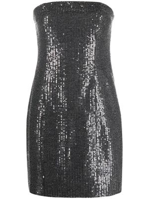 ROTATE BIRGER CHRISTENSEN robe-bustier ornée sequins à coupe courte - Noir