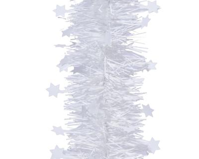 Sterguirlande glans winterwit