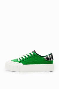 Sneakers met plateauzool en ruitjes - GREEN - 39