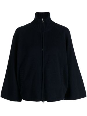 Pringle of Scotland cardigan zippé à col montant - Bleu