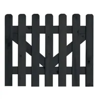 Tuinpoort Vuren Zwart Gelakt - 180 x 80 cm - Geschaafd