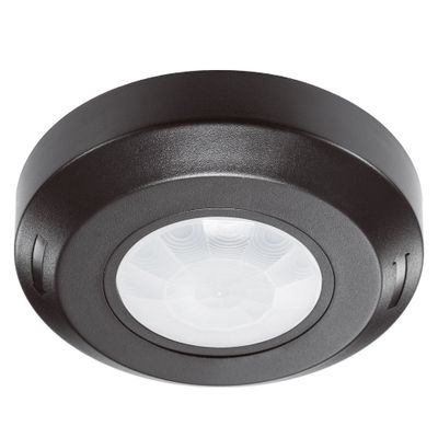 HOFTRONIC™ PIR bewegingssensor met schemerschakelaar 360° bereik 8 meter Maximaal 200 Watt IP20 opbouw kleur zwart