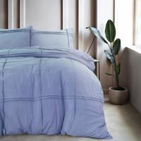 Dekbedovertrek Washed Tufted Tweepersoons (200x200 Cm) Blauw Microvezel Effen Sleeptime - Overtrek - 200x200 Cm (Tweepersoons) - Sleeptime - Dekbed-Discounter.nl