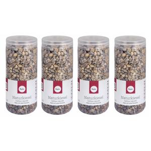 Rayher decoratie steentjes kleine kiezels - 4x - 475 ml - 5 tot 8 mm