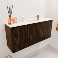 Toiletmeubel Mondiaz Joya | 90 cm | Meubelkleur Walnut | Faye wastafel Talc Midden | 1 kraangat Toiletmeubel Mondiaz Joya | 90 cm | Meubelkleur Walnut | Faye wastafel Talc Midden | 1 kraangat
