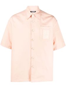 Raf Simons chemise en coton à patch logo - Orange